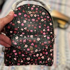 Kate Spade Pink and Red Floral Backpack